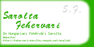 sarolta fehervari business card